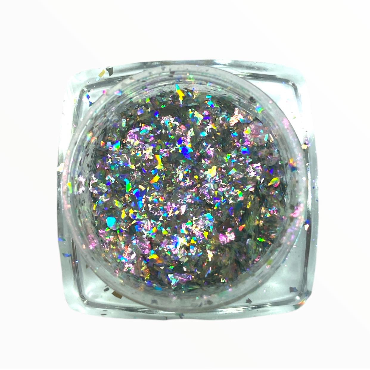 Pink Holographic Nail Flakes – Royal House Of Beauty