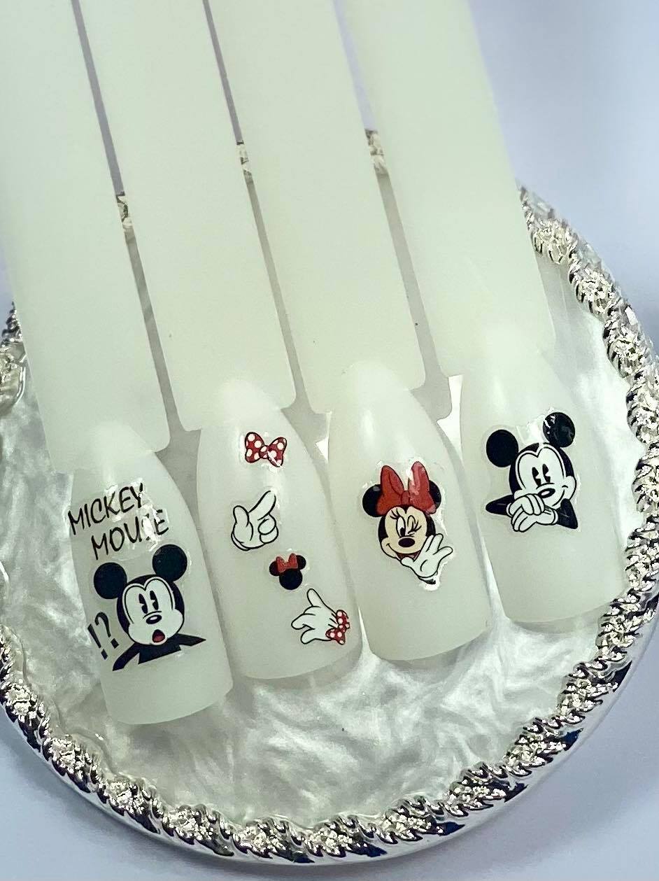 Mickey Mouse Nail Decals Simply Mickey Nail Tattoos / Nail Decals / Nail  Art / Disney Nail Decals 