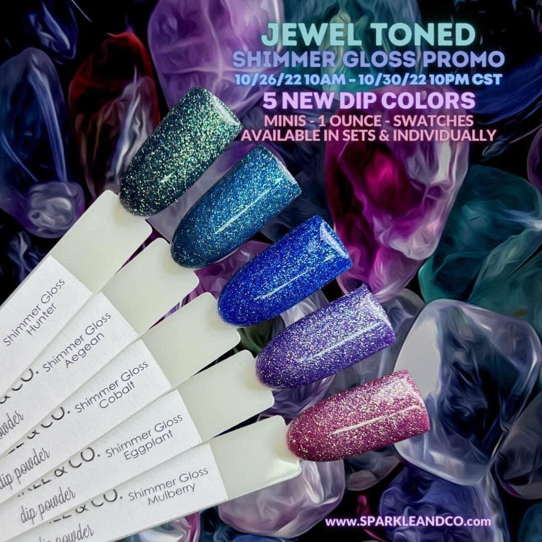 Jewel Toned Shimmer Gloss Collection by Sparkle & Co